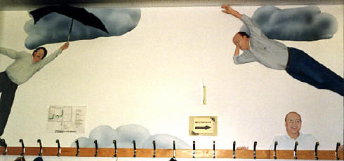 akrylmålning av lärare som flyger " Yrkesakademi"