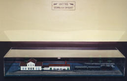 Modell av Säters järnvägstation beställt av Säters Kommun