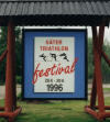 Säters Triathlon 1996, festival i Säters Kommun, akrylmålning storlek 2,5x2,7m