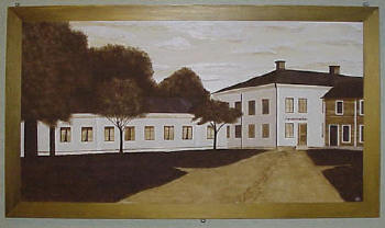 Akrylmålning av Säter anno 1900 Sätersstad, Rådhustorget