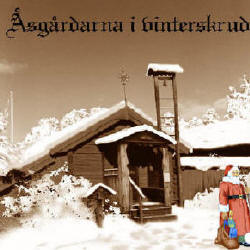 julkort, jul cd, Åsgårdarna i vinterskrud digitalkonst