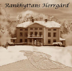 Rankhyttans Herrgård med Gustav Wasa i snön Digitalkonst