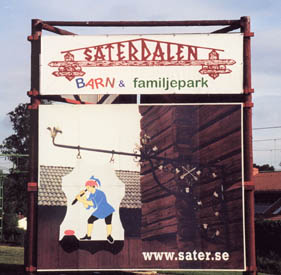 Digitalt arbete av reklam i Säters kommun, Sätersvapen, Smiedesskyltar på Åsgårdarna, Banderoller - digitaltryck placering riksväg 70